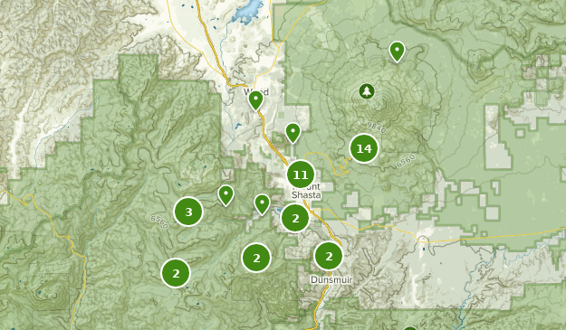 Mount Shasta, California Map