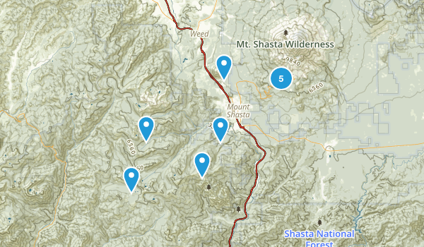 Mt Shasta, California Map