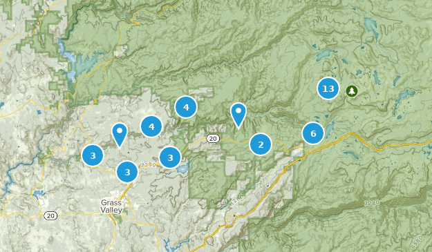 Nevada City, Californie Map