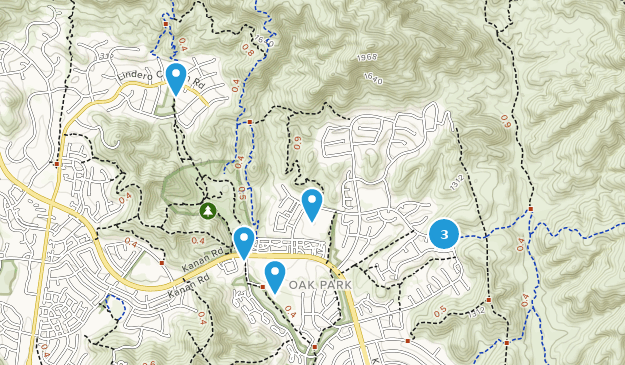 Oak Park, Californie Map