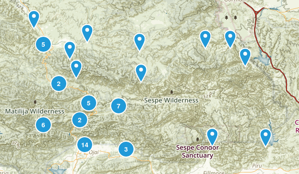Ojai, California Map