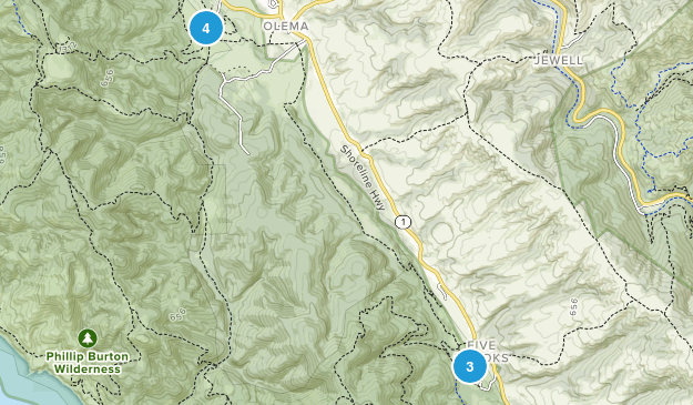 Olema, California Map