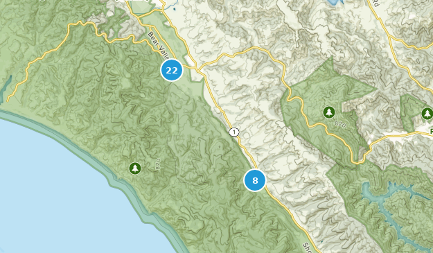 Olema, Californie Map