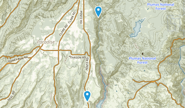 Paradise, California Map