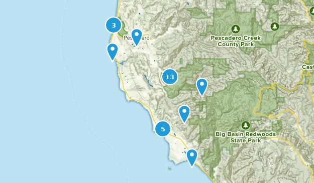 Pescadero, Kalifornien Map