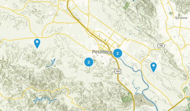 Petaluma, California Map