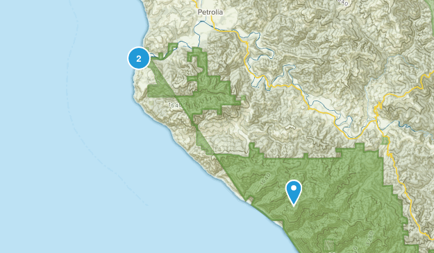 Petrolia, California Map