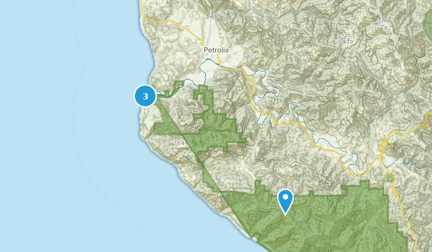 Petrolia, Californie Map