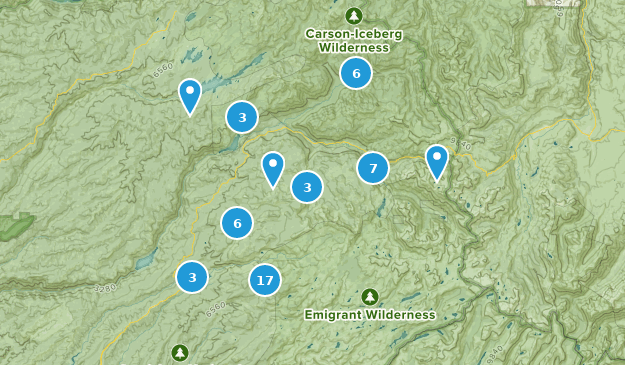Pinecrest, Kalifornien Map