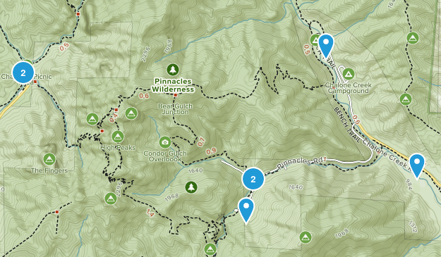 Pinnacles, California Map