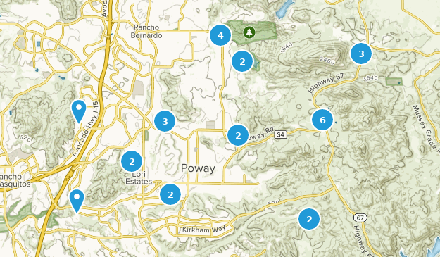 Poway, California Map