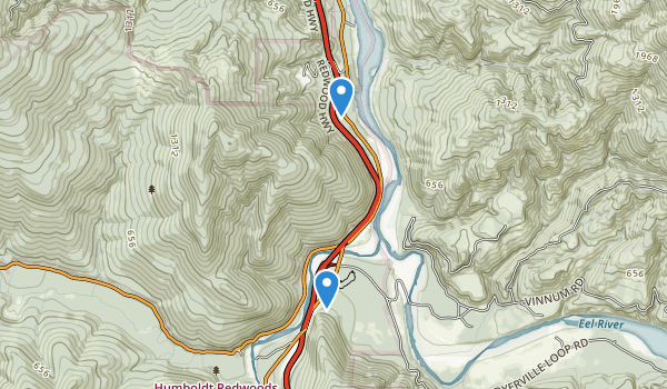 Redcrest, California Map