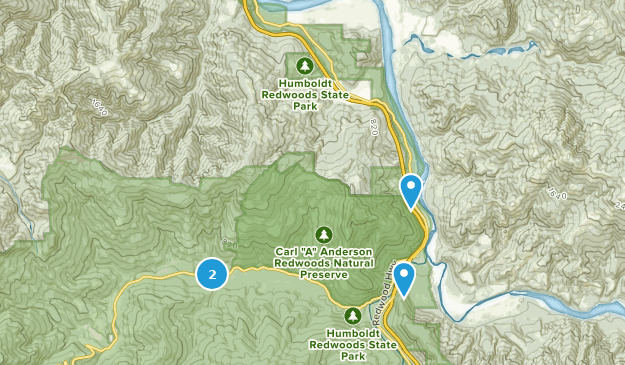 Redcrest, California Map