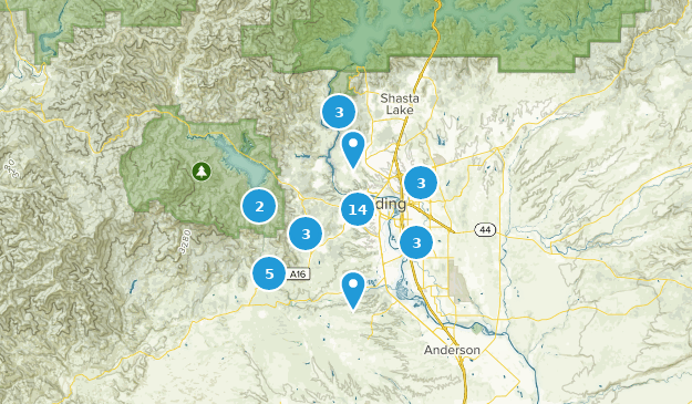Redding, California Map