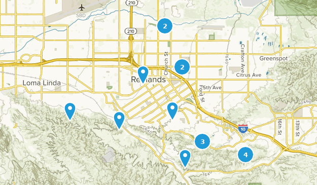 Redlands, Kalifornien Map