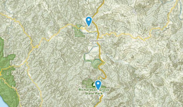 Redway, Californie Map