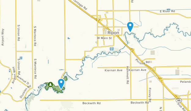 Ripon, Californie Map