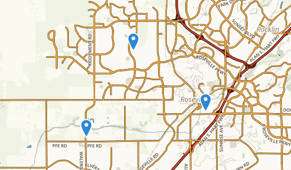 Roseville, California Map
