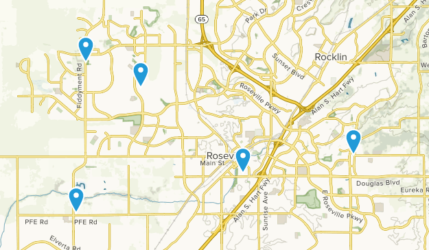 Roseville, California Map