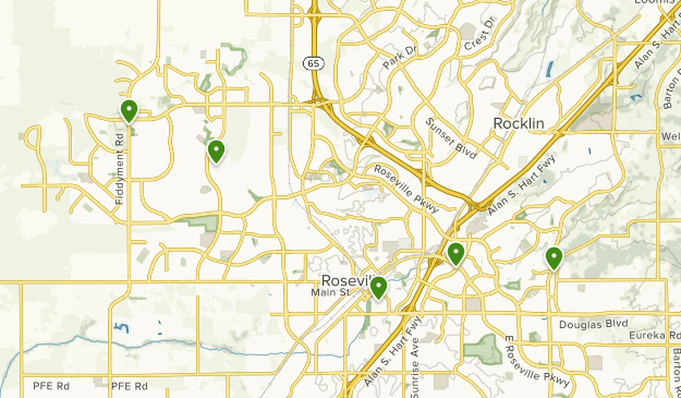Roseville, California Map