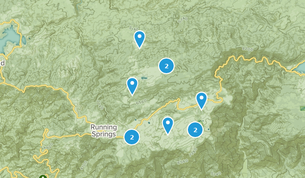 Running Springs, Californie Map