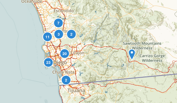 San Diego, California Map