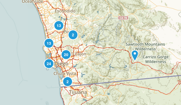 San Diego, California Map