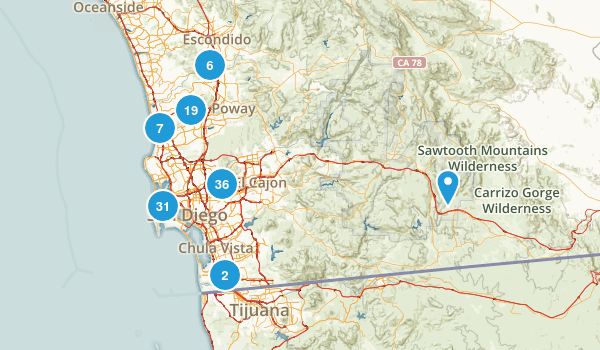 San Diego, California Map
