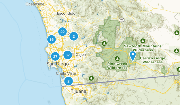 San Diego, California Map