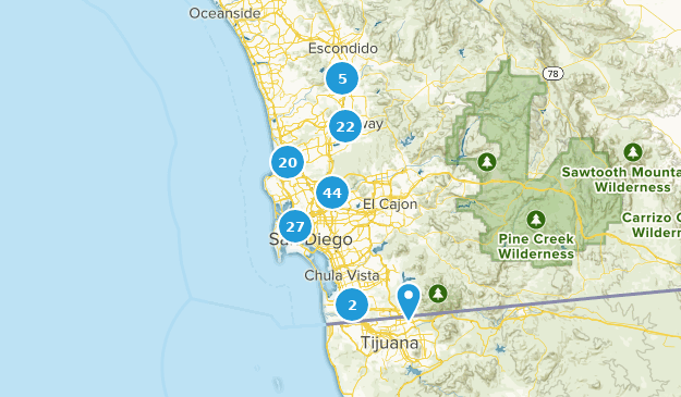 San Diego, California Map
