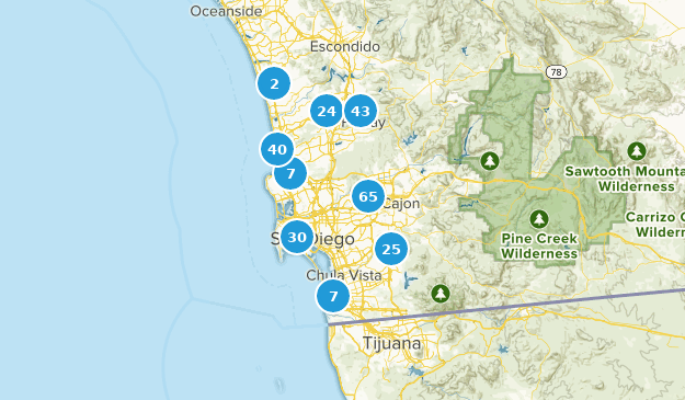 San Diego, California Map
