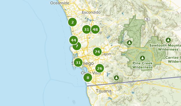San Diego, California Map