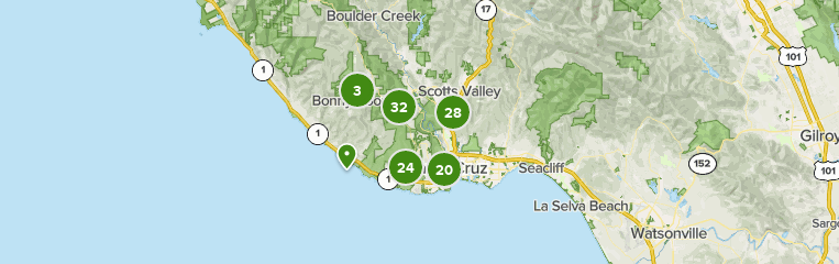 Santa Cruz, Calif., Map Shows Water Levels Throughout State