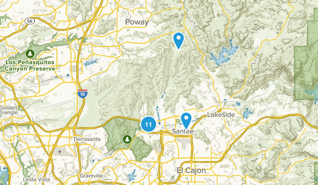 Santee, California Map