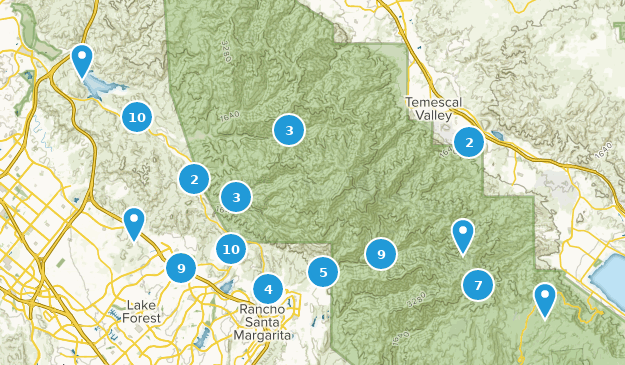 Silverado, Californie Map