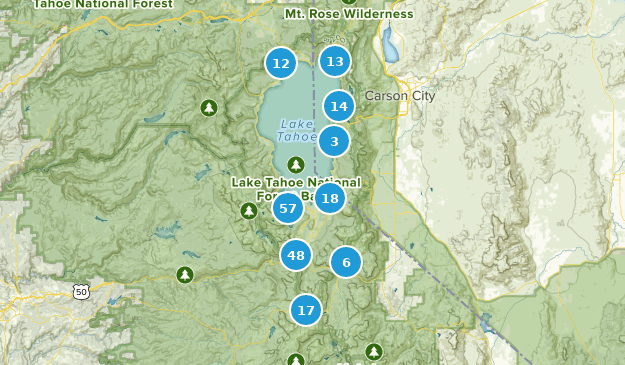 South Lake Tahoe, California Map