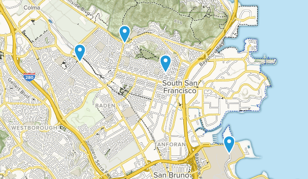 South San Francisco, California Map
