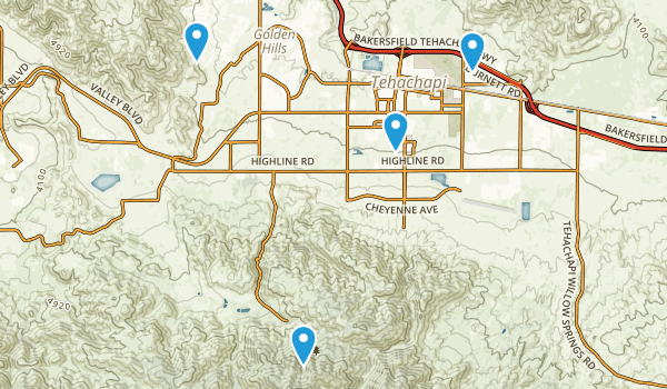 Tehachapi, California Map