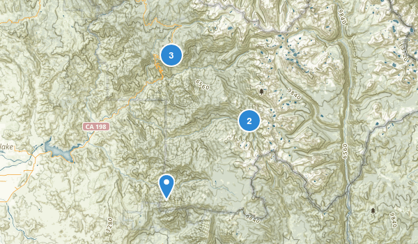 Three Rivers, California Map