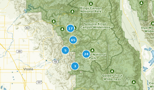 Three Rivers, Californie Map