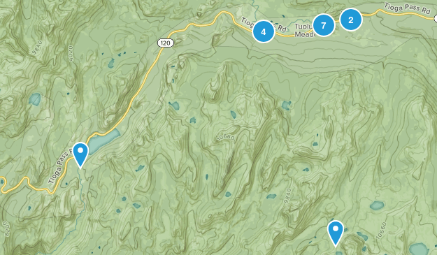Tuolumne Meadows, California Map