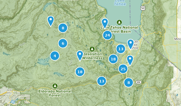 Twin Bridges, California Map