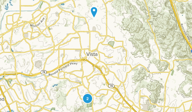 Vista, California Map