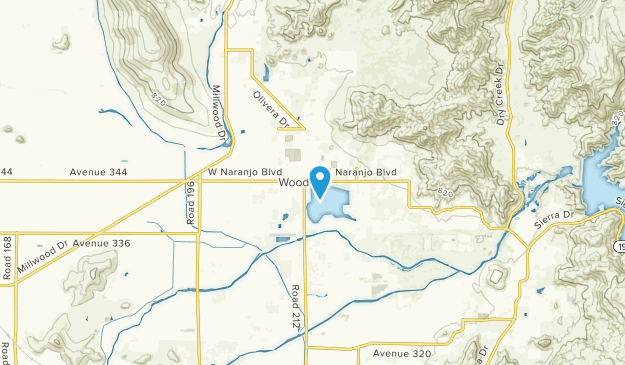 Woodlake, Californie Map