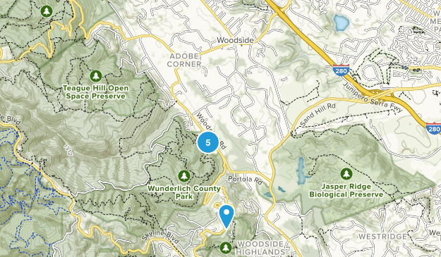Woodside, California Map