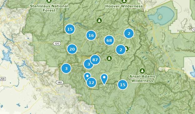 Yosemite Valley, California Map
