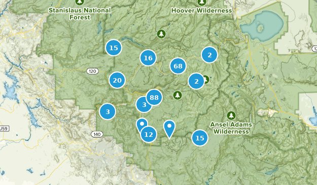 Yosemite Valley, California Map