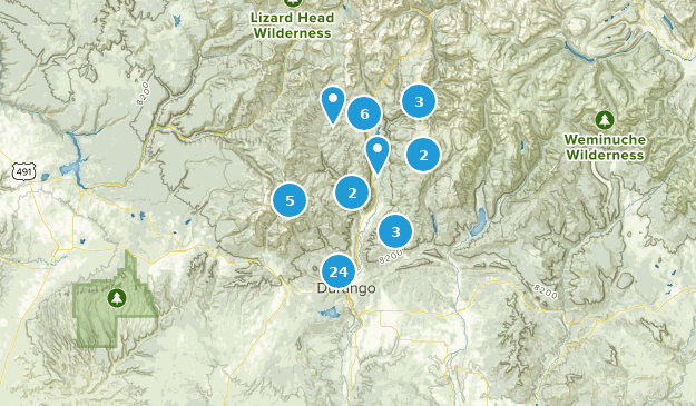 Durango, Colorado Map