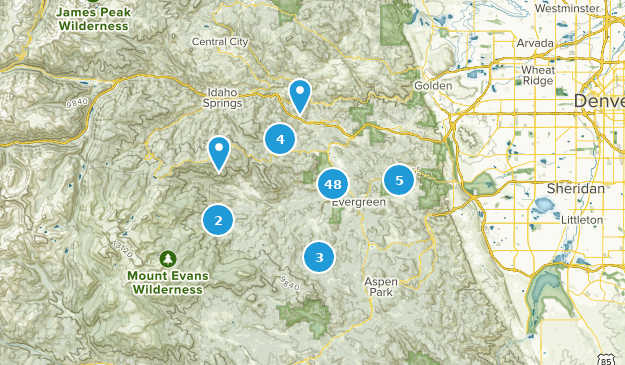 Evergreen, Colorado Map