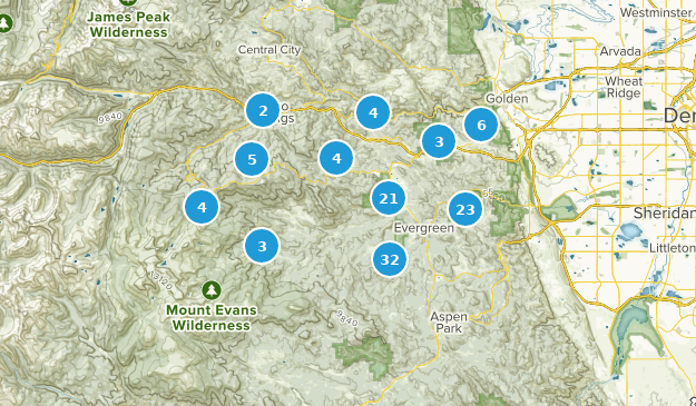 Evergreen, Colorado Map